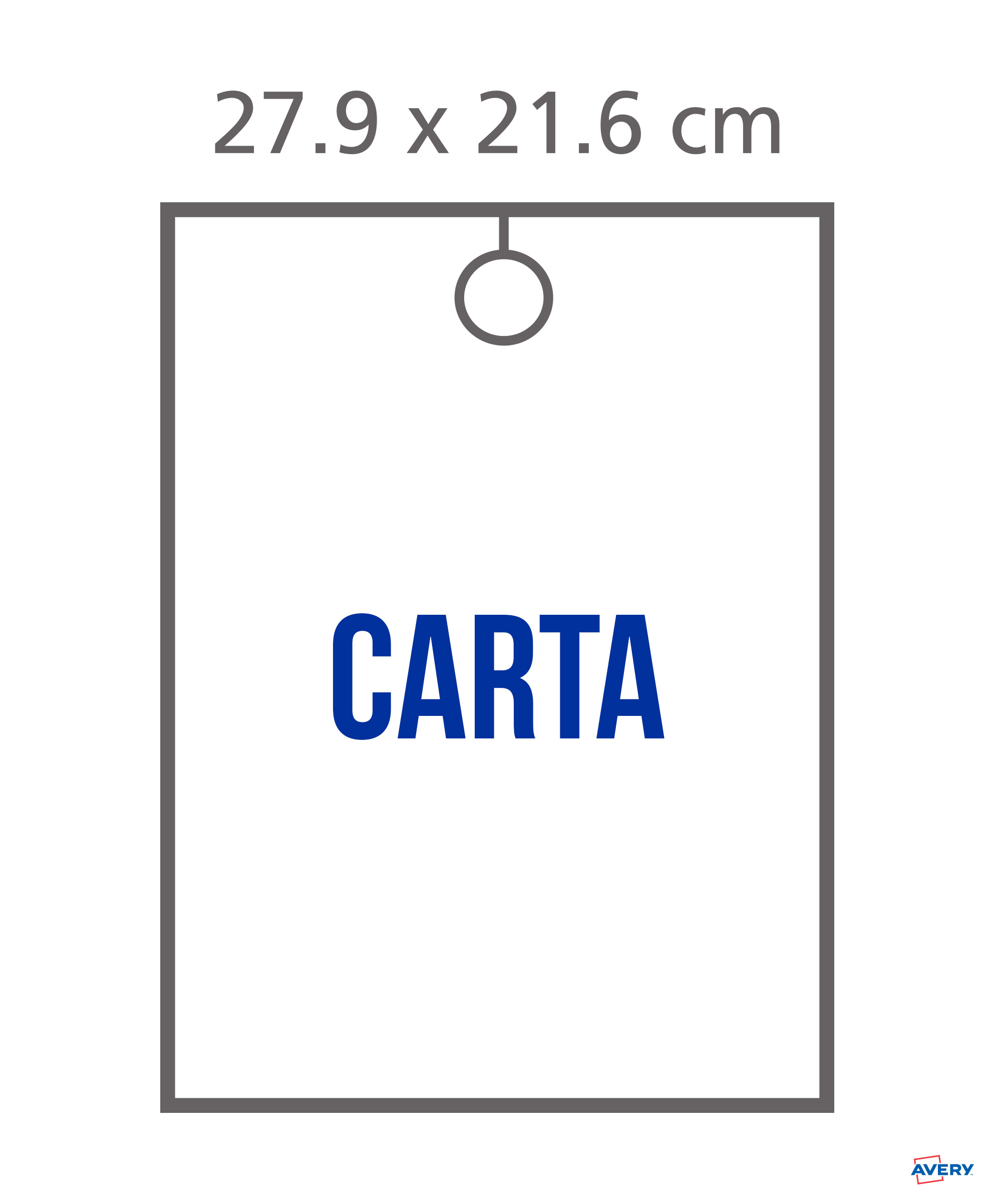 ETIQUETAS ADHESIVAS IMPRIMIBLES AVERY BLANCAS 27.9 x 21.6 CM – 100 Unds ...