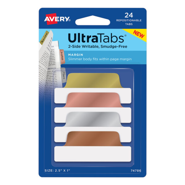 ULTRA TABS REPOSICIONABLES METALIZADO 4.3 x 2.5 cm