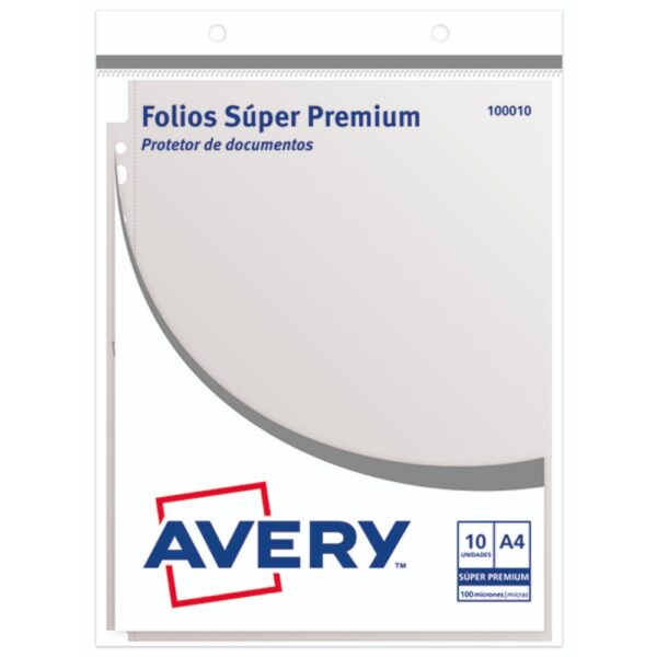 FOLIOS AVERY SUPER PREMIUM 100 MIC - A4 10 UNDS