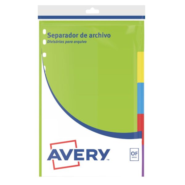 SEPARADOR DE ARCHIVO OFICIO 5 POSICIONES - Imagen 4