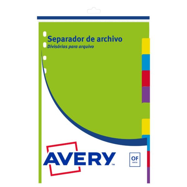 SEPARADOR DE ARCHIVO OFICIO 10 POSICIONES