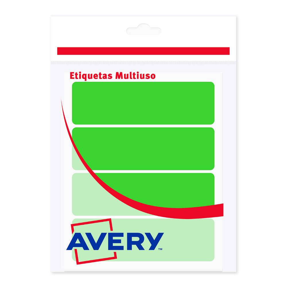ETIQUETAS AVERY MULTIUSO MANUALES VERDE FLÚO