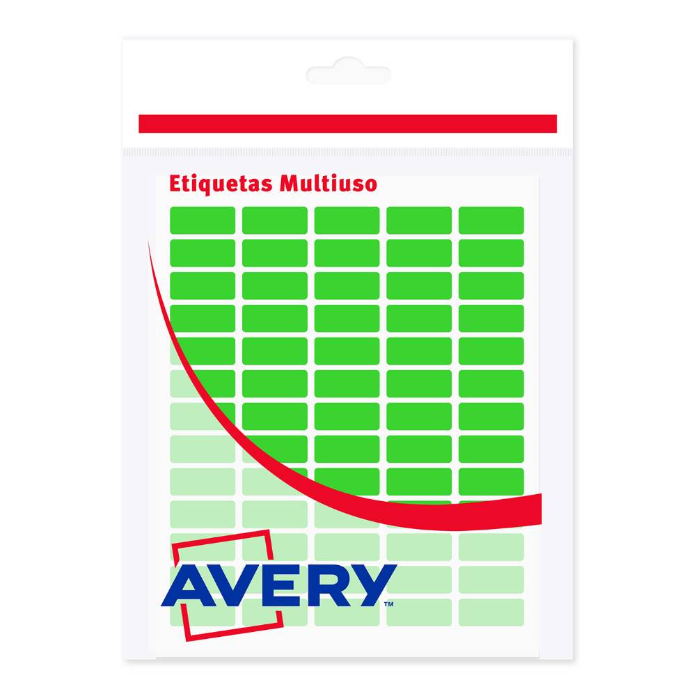 ETIQUETAS MANUALES VERDE FLÚO 0.81 x 1.94 CM - 325 Unds