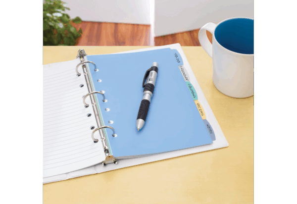 SEPARADOR PASTELE REUTILIZABLE AVERY DE 5 POSICIONES PARA PLANNER - Imagen 2