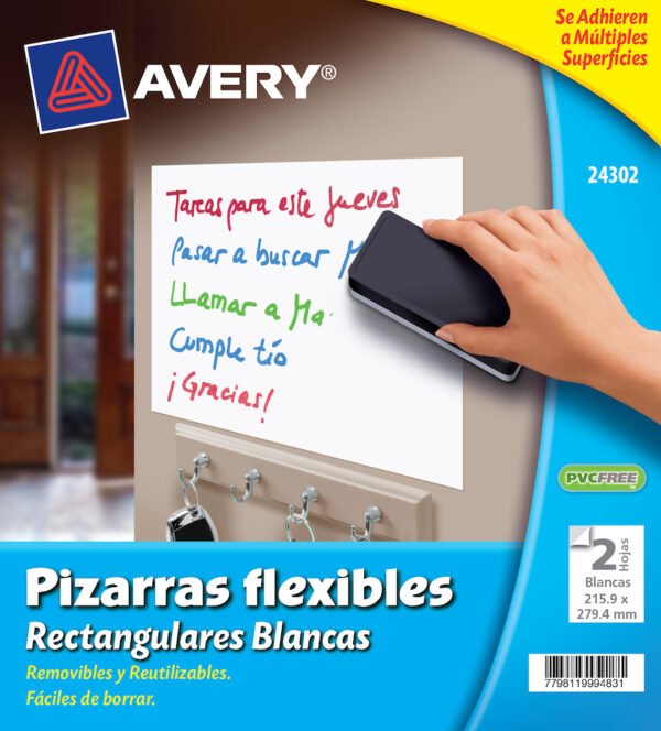 PIZARRA FLEXIBLE AVERY BLANCA