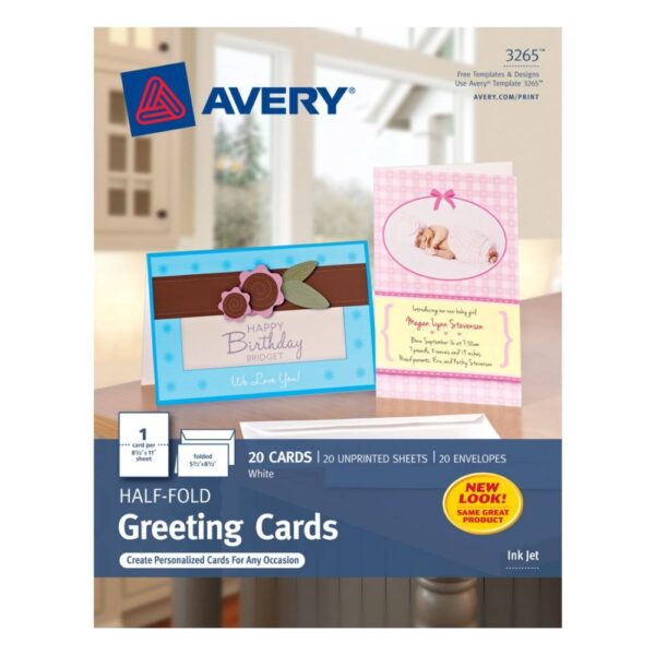 TARJETAS Y SOBRES BLANCOS AVERY