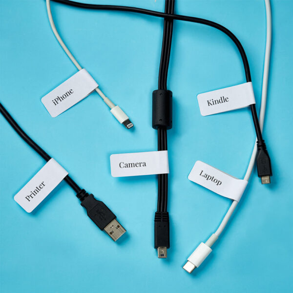 ETIQUETAS ADHESIVAS PARA IDENTIFICACION DE CABLES 5.4 x 2.5 CM - 50 Unds - Imagen 2