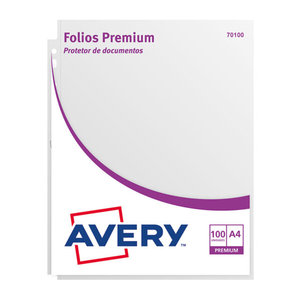 FOLIOS AVERY  PREMIUM 70 MIC - A4 100 UNDS