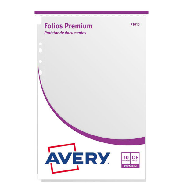 FOLIOS AVERY PREMIUM 70 MIC - OFICIO 10 UNDS