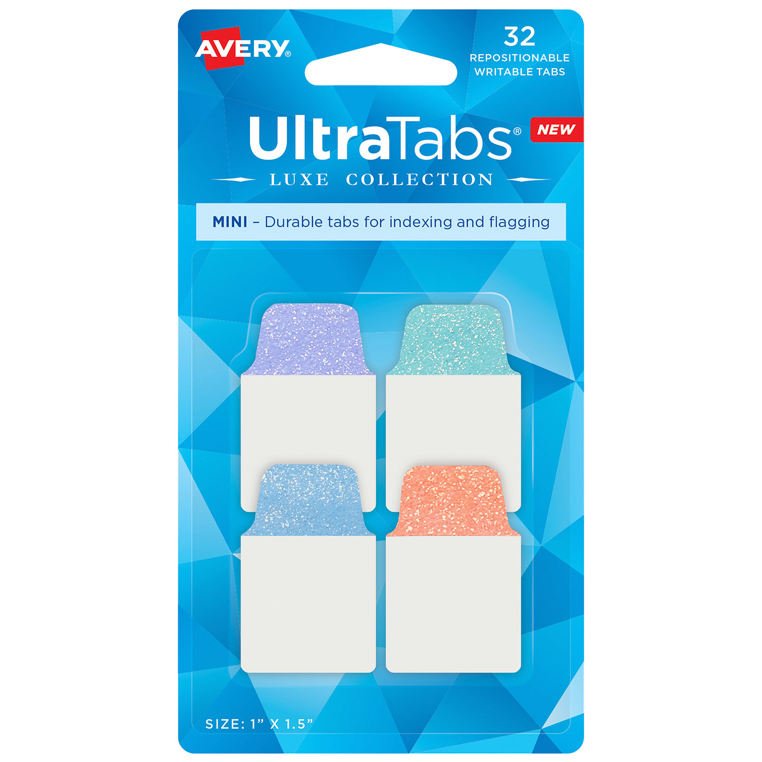 ULTRA TABS GLITTER 2.54 X 3.81