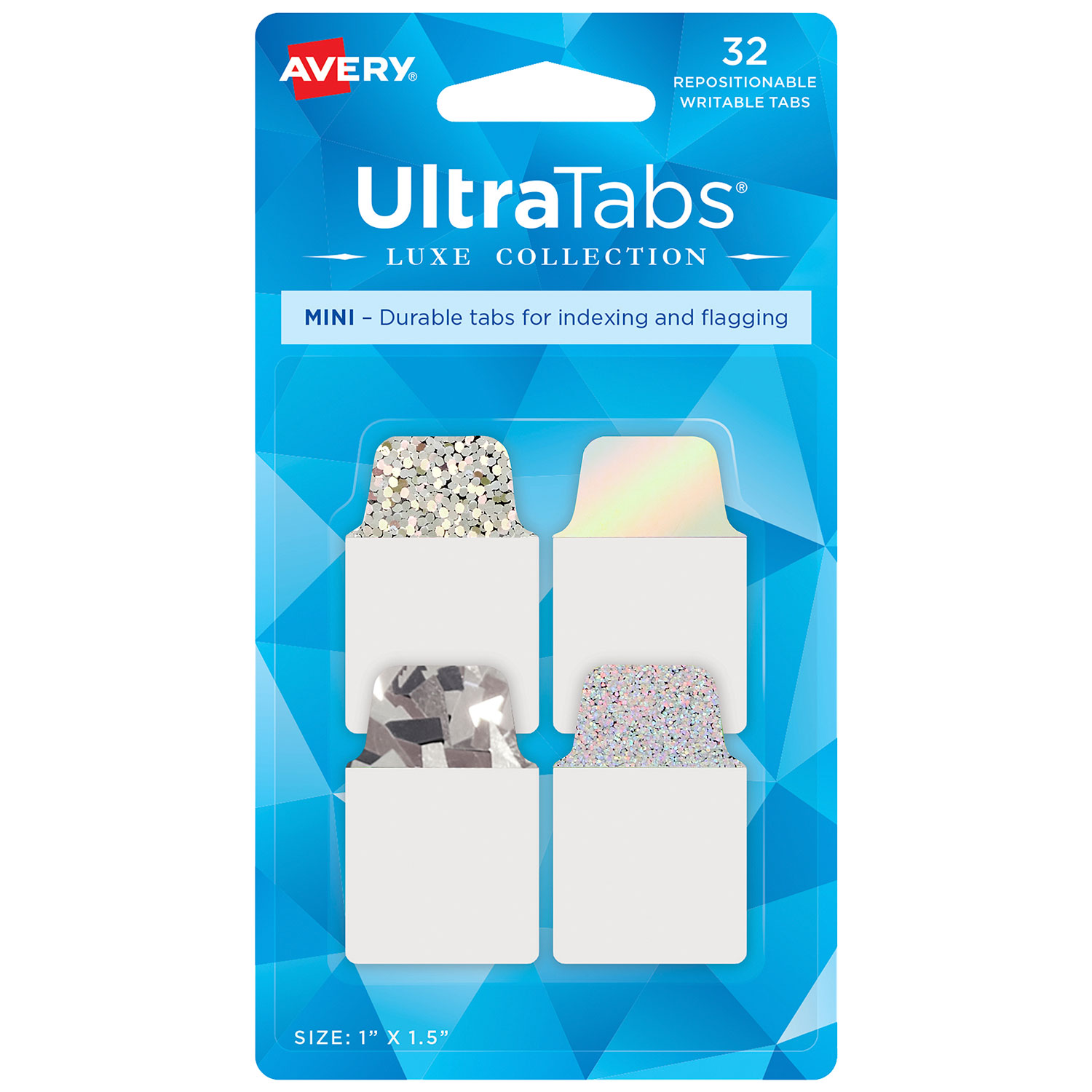 ULTRA TABS GLITTER 2.54 X 3.81