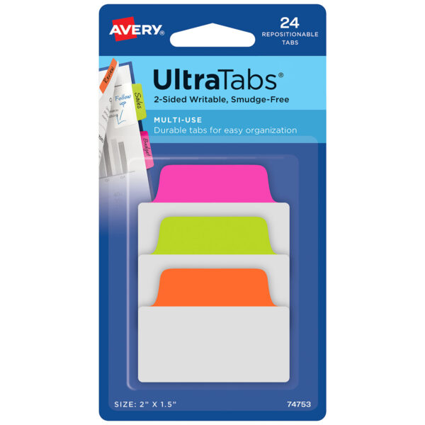 ULTRA TABS MINI REPOSICIONABLES FLUO 5.08 X 3.81