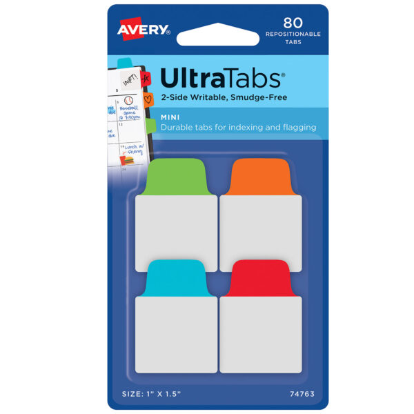 ULTRA TABS MINI REPOSICIONABLES FLUO 2.54 X 3.81