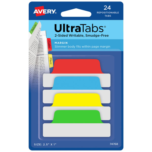 ULTRA TABS SLIM REPOSICIONABLES 6.35 x 2.54