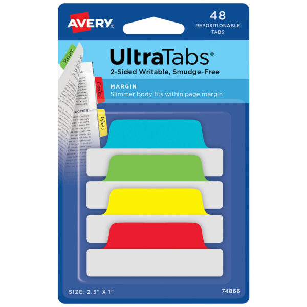ULTRA TABS SLIM REPOSICIONABLES 6.35 x 2.54