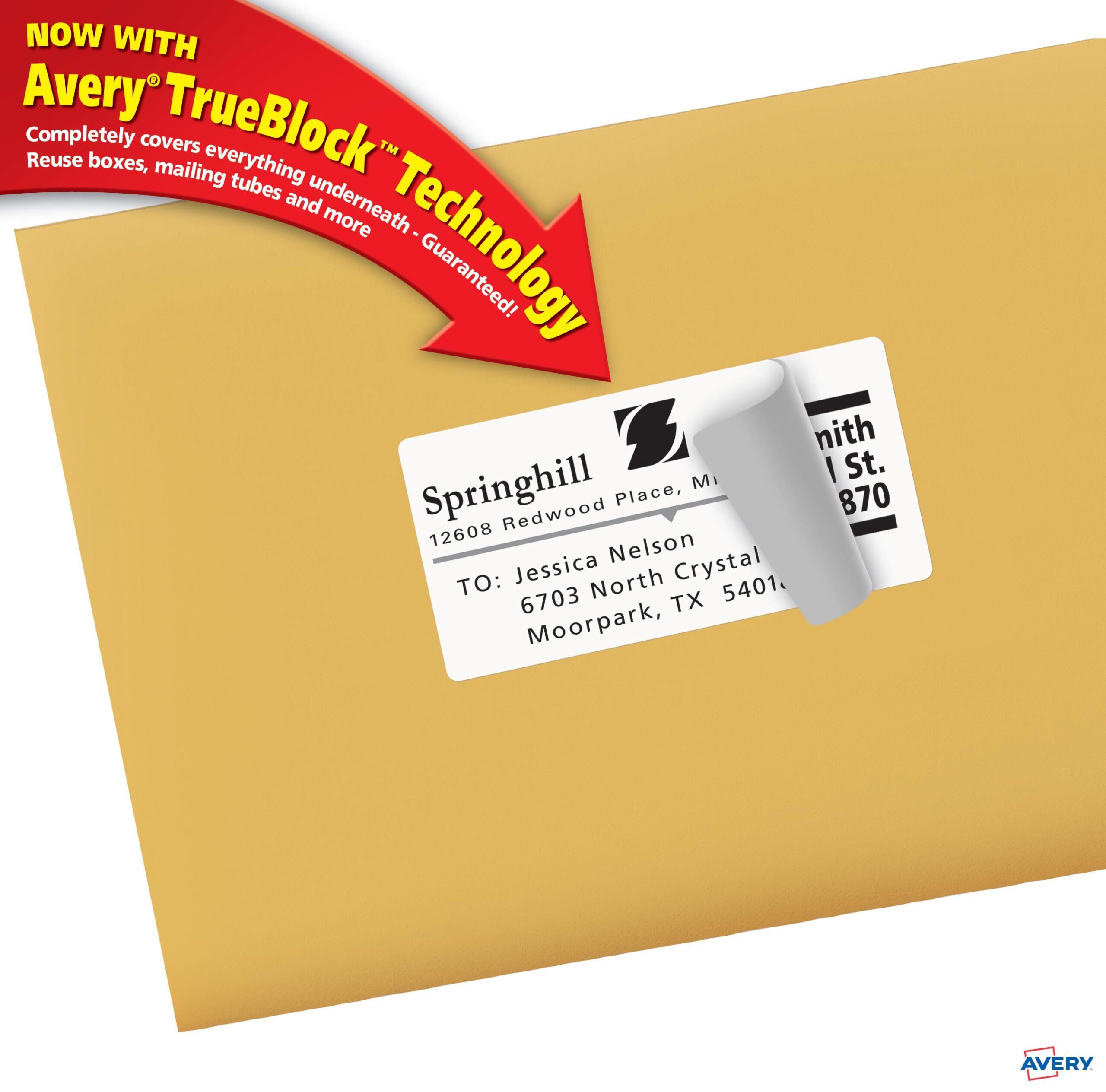 ETIQUETAS ADHESIVAS IMPRIMIBLES AVERY BLANCAS 5.1x 10.2 cm - 250 Unds - Imagen 2