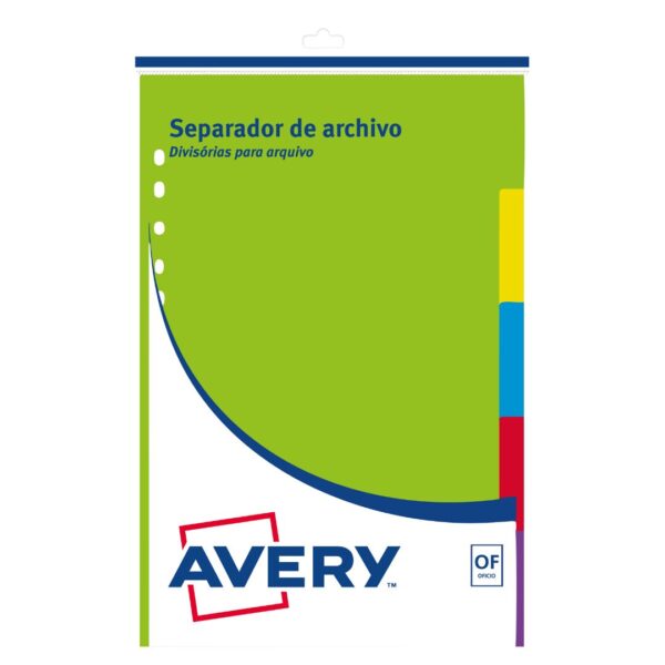 SEPARADOR DE ARCHIVO OFICIO 5 POSICIONES