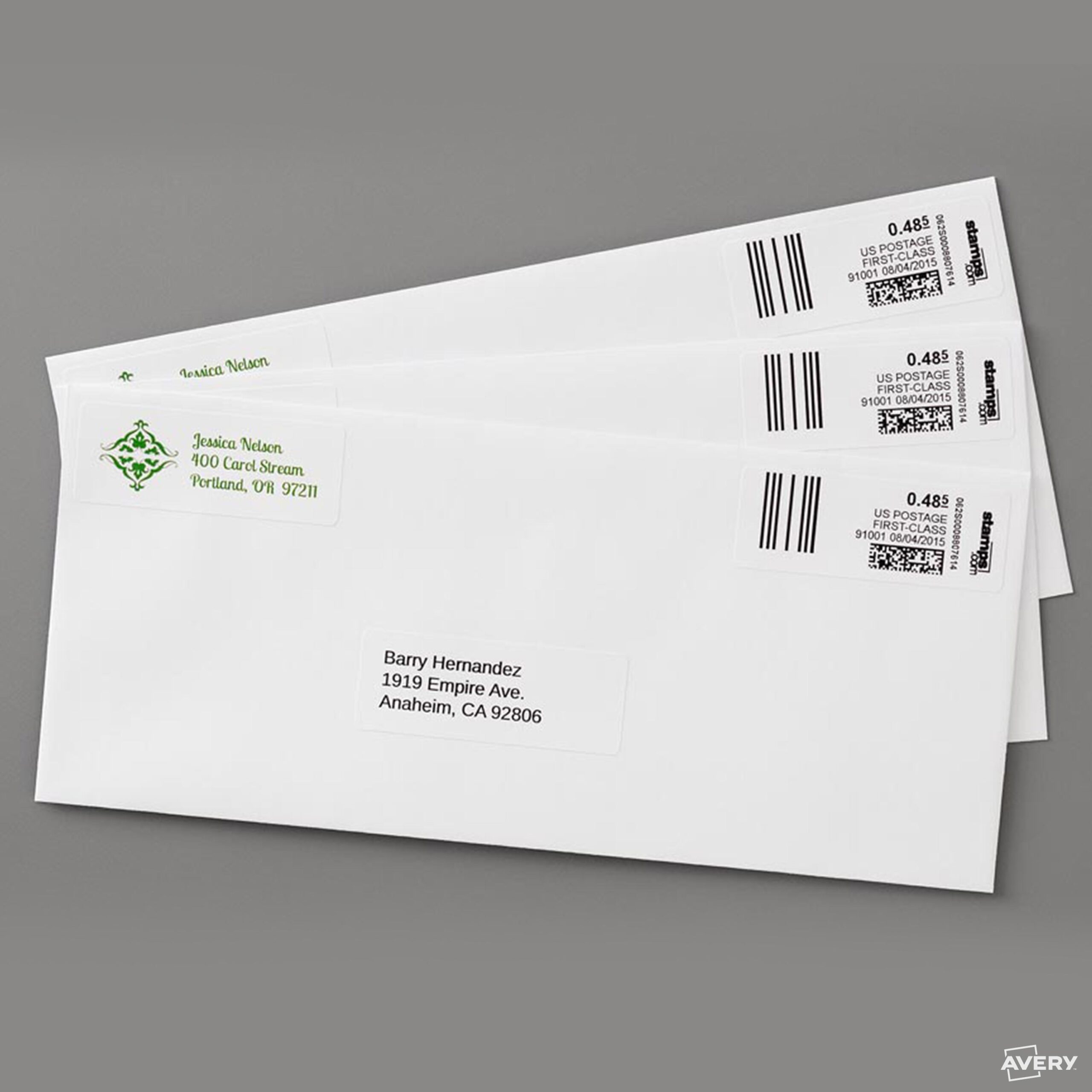 ETIQUETAS ADHESIVAS IMPRIMIBLES AVERY BLANCAS 6.4 x 3.4 cm - 2400 Unds - Imagen 3