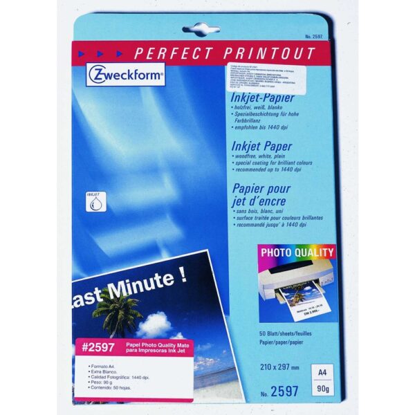 PAPEL AVERY BLANCO MATE de 90 GRS