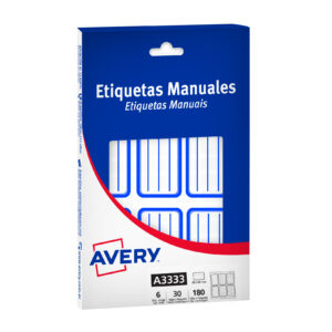 ETIQUETAS ESCOLARES AZUL 3.5 x 5.8 CM - 180 UNDS